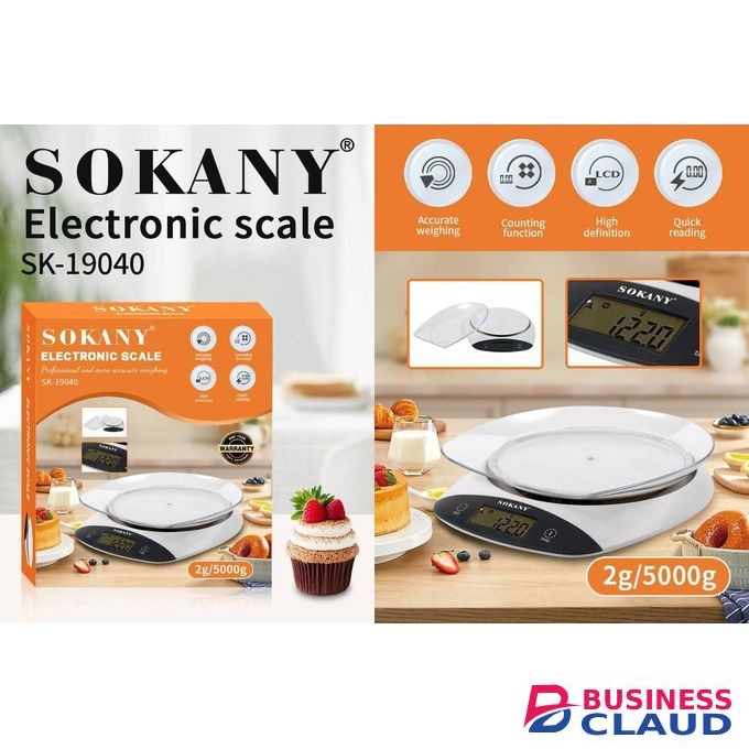 Sokany Electronic Food Kitchen Scale, Bowl, Digital Grams for Weight Loss, Dieting, Baking, Cooking, and Meal Prep,/5kg,