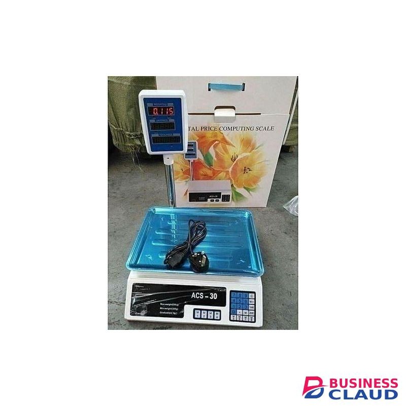 ACS Digital Weighing Scale With Alarm/Computing Digital Weighing Scale 30kg_40kg Digital Scale Electronic Price Computing Vegetable Commercial Retail Weight