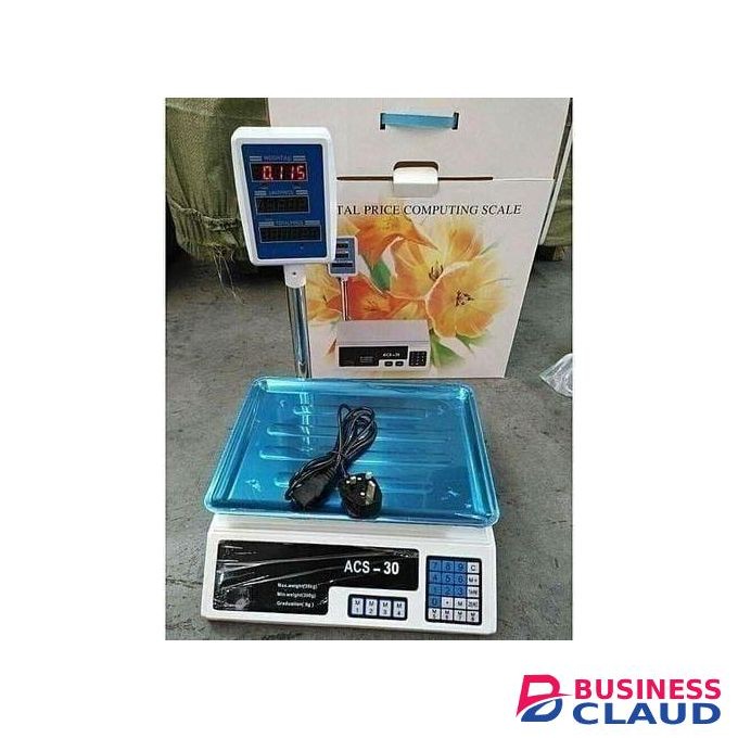 ACS Digital Weighing Scale With Alarm/Computing Digital Weighing Scale 30kg_40kg Digital Scale Electronic Price Computing Vegetable Commercial Retail Weight