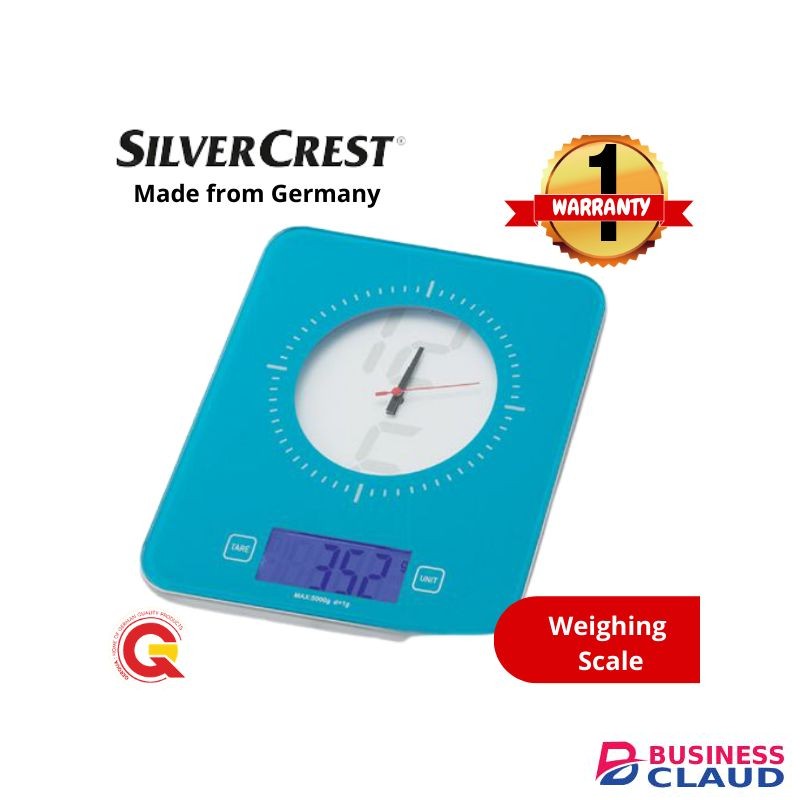 Digital Kitchen Food Weighing Scale + Clock (kg,lb)