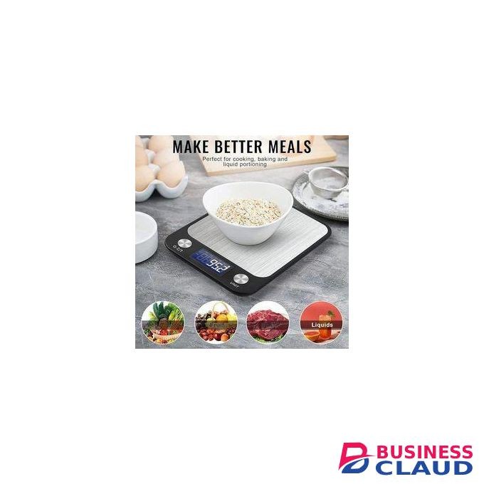 Updated Kitchen Scale, Large Weighing Panel, Weight Loss, Baking, Cooking And Meal Preparation, Digital Grams And Ounce, Liquid Crystal Display, 11lb/5kg, 1g/0.1 Oz Accurate Scale
