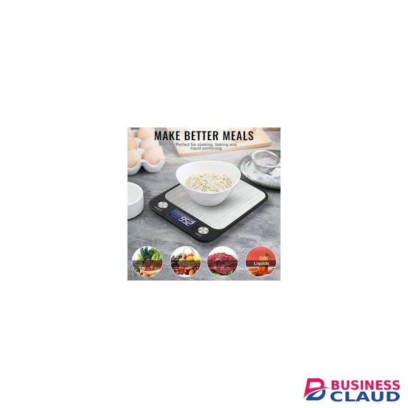 Updated Kitchen Scale, Large Weighing Panel, Weight Loss, Baking, Cooking And Meal Preparation, Digital Grams And Ounce, Liquid Crystal Display, 11lb/5kg, 1g/0.1 Oz Accurate Scale