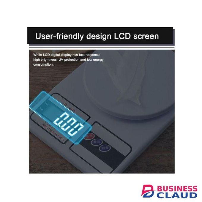SF 400 Measuring Tool Food Kitchen Scales LCD Digital Cooking Weighing White 10000g