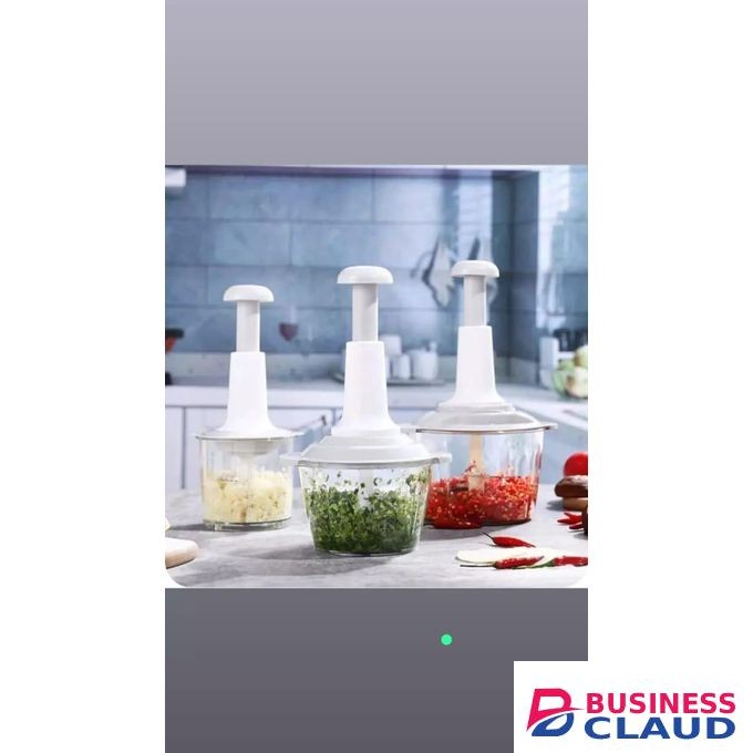 1.5LITRES manual food chopper ,speedy chopper with 4 curved stainless steel blades