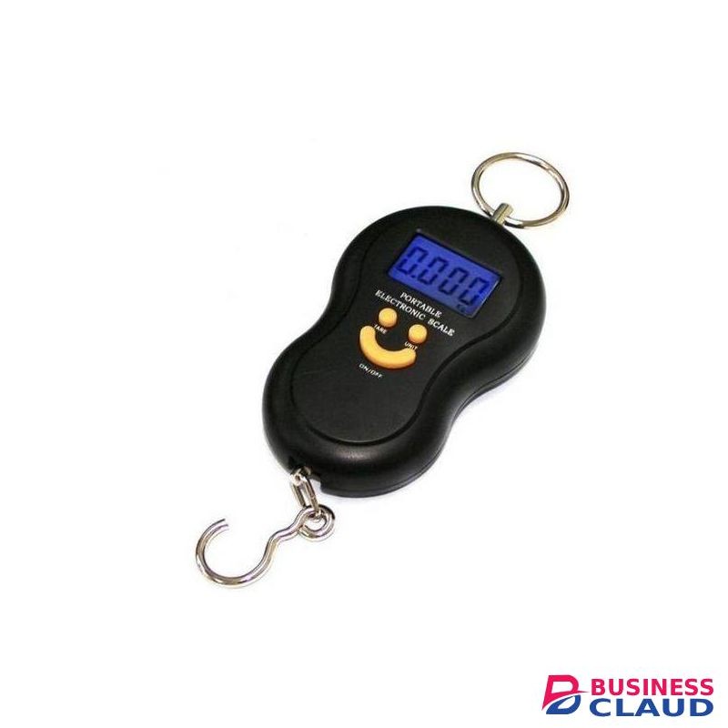 Electronic Digital Scale LCD Weighing Scale 50kg Kitchen Portable Hanging Balance Smile Shape Digital Display Pocket Scale Food Shopping Electronic Scale