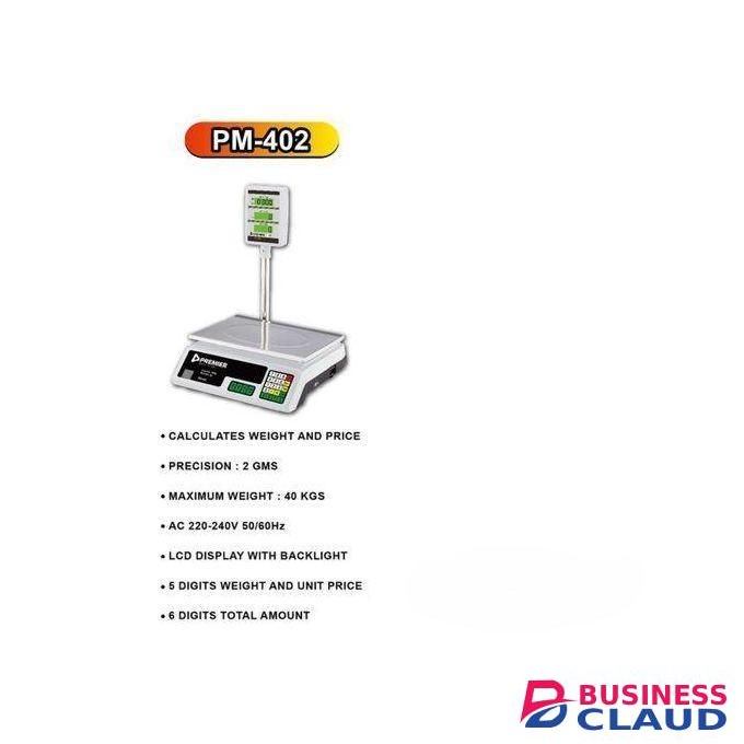 Premier PM-402 Electronic Price Computing Scale – 40kg Capacity