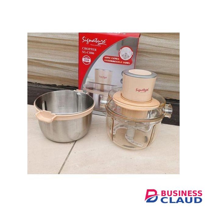 Signature Electric Multifunctional Electric Food Processor Meat Grinder/Fruit Vegetable Chopper With An Extra 2L Jar