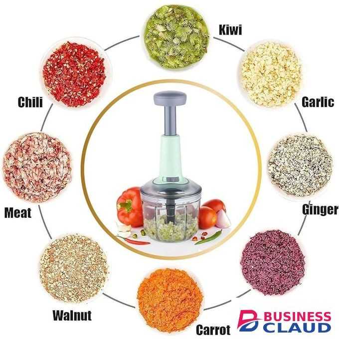 Manual Press Chopper - Easy Food Processor Tool