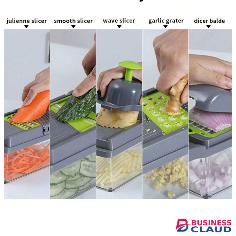 Manual Multifunctional Vegetable Chopper , Mandoline Slicer & Dicer Food Cutter