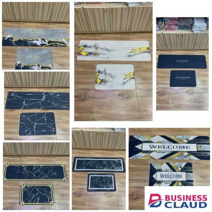 Rubber-Bottom Kitchen Anti-Slip Mats – Oil-Proof, Wipeable Household Rug
