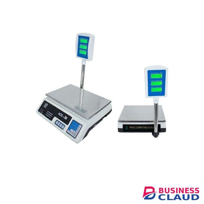 ACS Scale Food Price Digital Computing Produce Meat Deli Weight Counting 60LB ACS-30