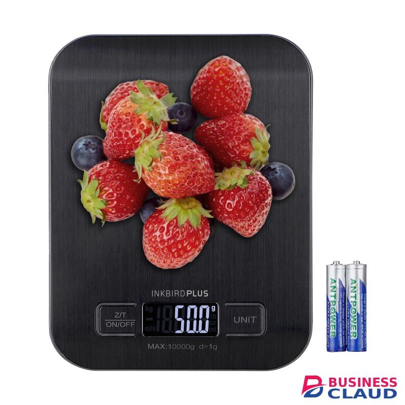 Inkbird Food Scale Digital Kitchen Scale Stainless Steel Platform Backlit LCD