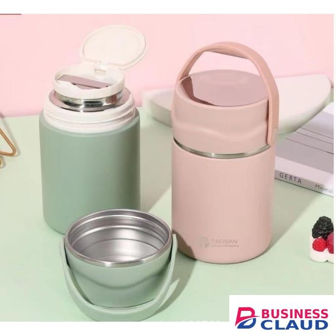 1000ml Double Wall Insulated Food Flask With Spoon