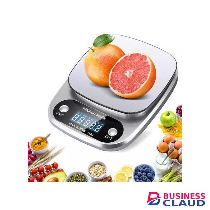 Share this product CYFAZA Food Kitchen Scale Digital Weight Grams 10kg/1g With LCD Display For Baking Cooking Stainless Steel Battery Operated