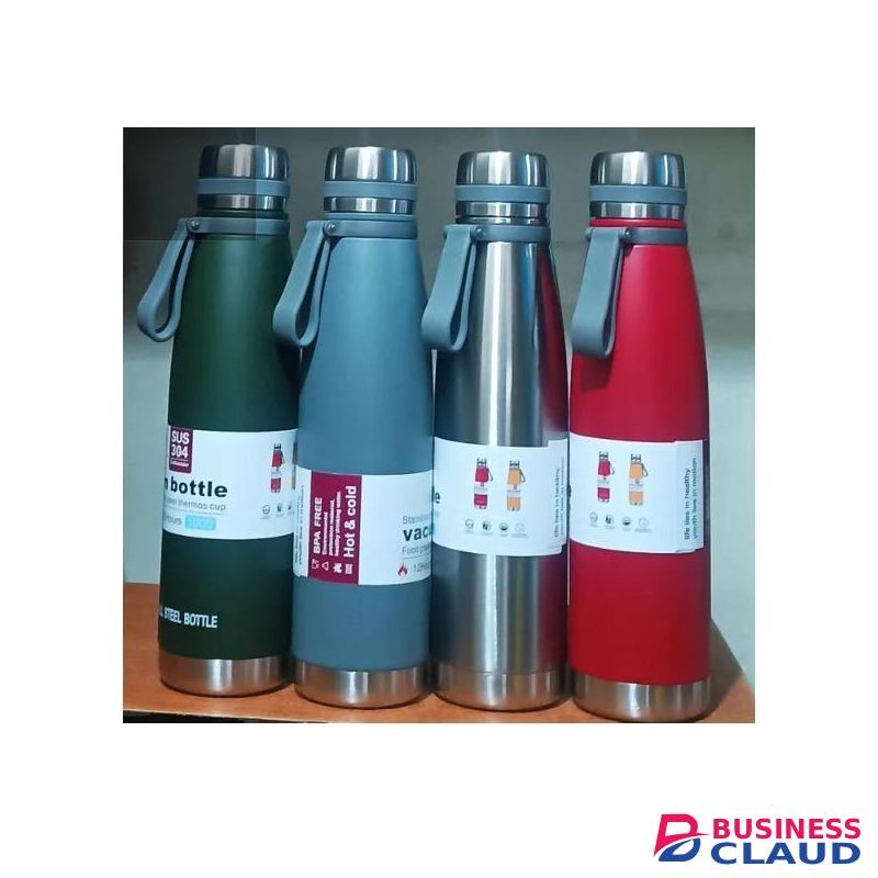 1000ml Stainless Steel Vacuum Flask Bottle With Strap