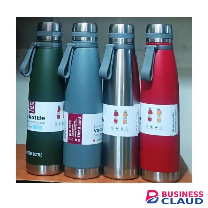 1000ml Stainless Steel Vacuum Flask Bottle With Strap