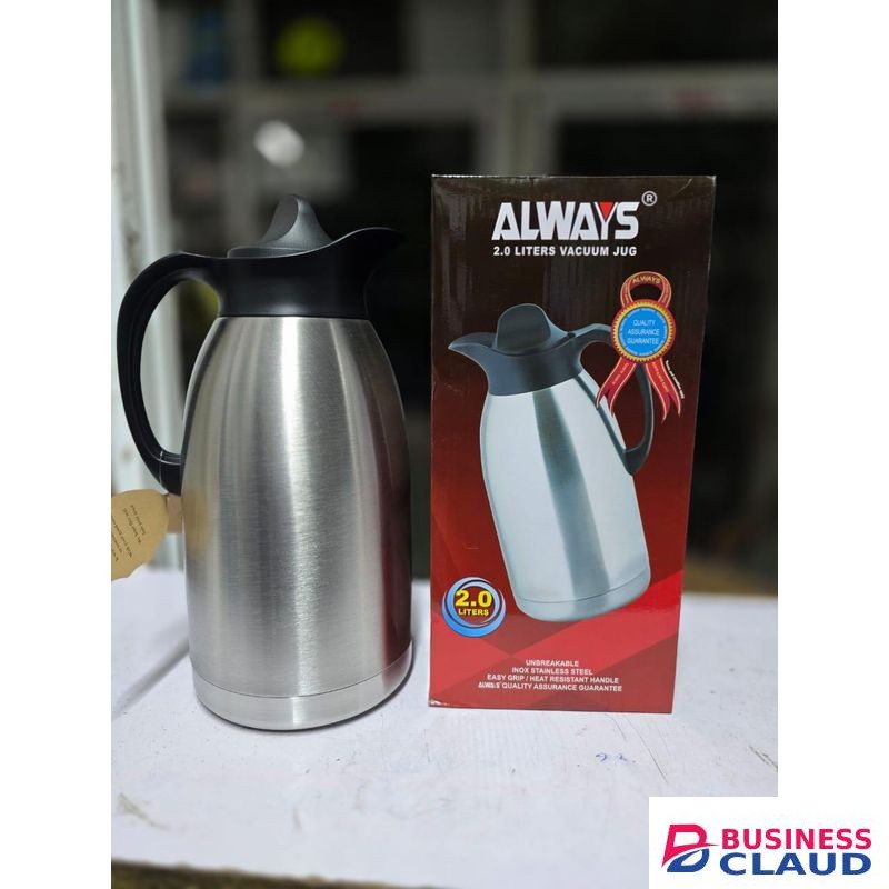 Always Unbreakable 2L Flask – Large Capacity, Durable, Leak-Proof Vacuum Insulated Bottle for Hot & Cold Drinks