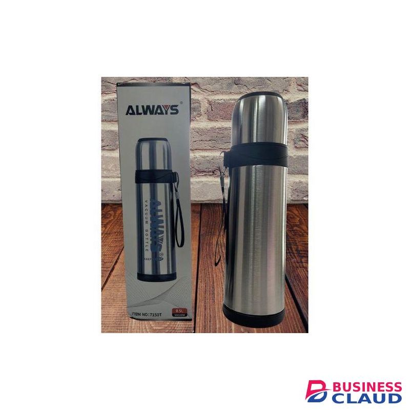 Always Outdoor Stainless Steel Vacuum Flask/Water Bottle - Silver