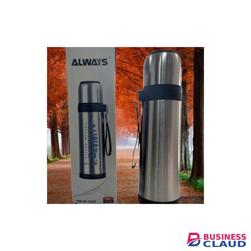 Always Outdoor Stainless Steel Vacuum Flask/Water Bottle - Silver
