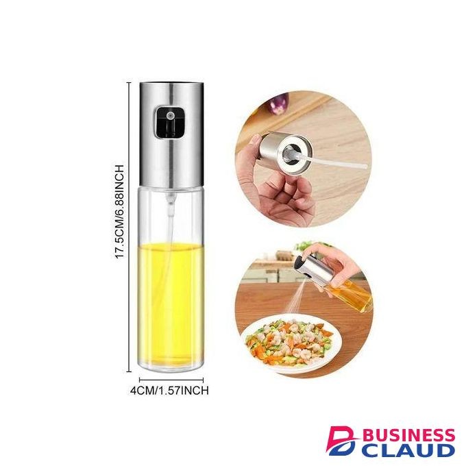 Oil Sprayer Dispenser for Cooking, Food-Grade Glass Oil Spray Transparent Vinegar Bottle Oil Dispenser 100ml