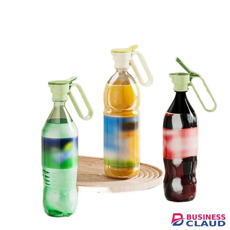 Liquid Dispenser Lid Universal Plastic Bottle Cap Dispenser for Beverages Portable Handle Carry Design Spill Free Easy Pouring Attachment