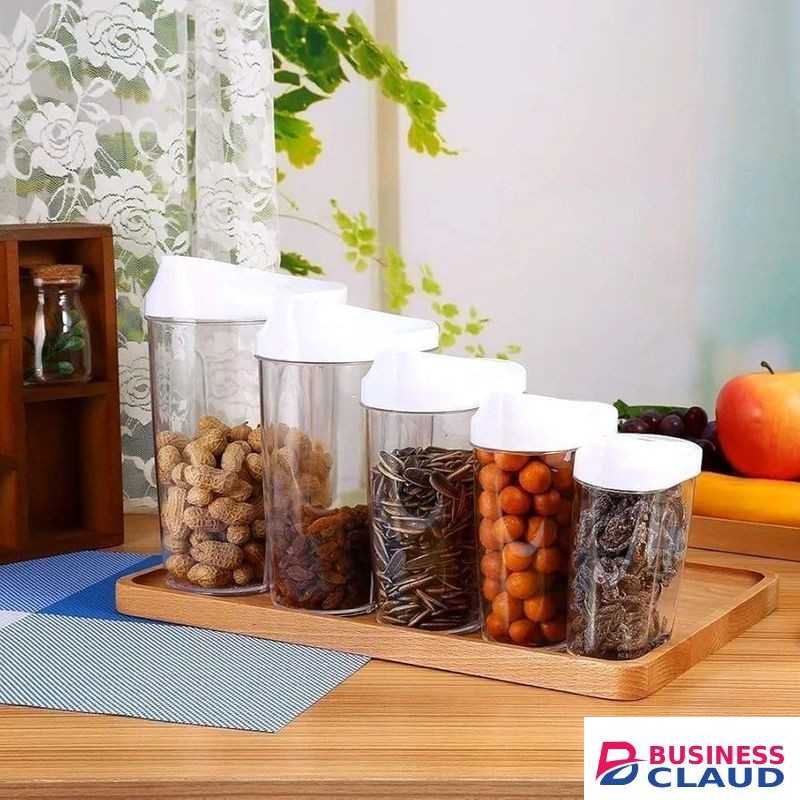 10Pcs Plastic Food Storage Container Dry Food and Cereal Dispenser Clear Nut Snacks Dried Containers Candy Boxes with Lids for Kitchen Food