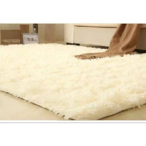 7 by 10 Modern Pale Yellow Fluffy 7*10 Carpet
