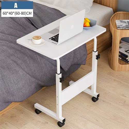 Moveable laptop - bedside table - white laptop desk