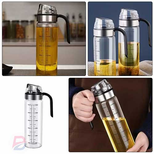 automatic oil bottle 304 stainless steel with glass 550ml