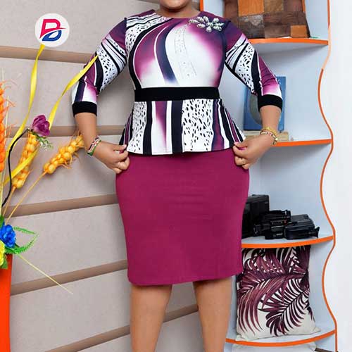Women Trendy Midi Dress - Purple
