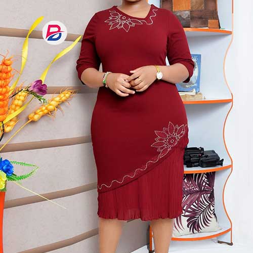 Women's Short Sleeve Dress Evening Dresses - Red