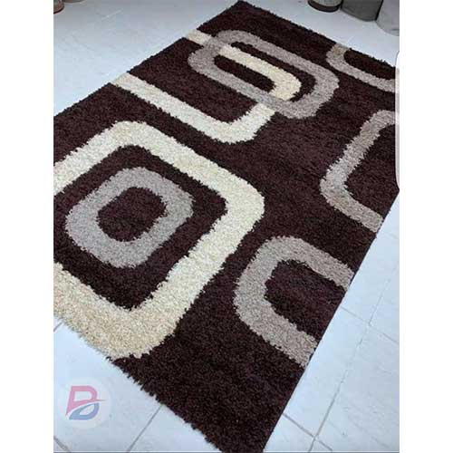 7 by 10 Shaggy/Rasta Carpets - Black