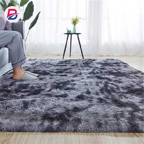 Generic Fluffy Carpets 5*8 Grey Patched