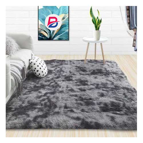 Generic Fluffy Carpets 5*8 Grey Patched