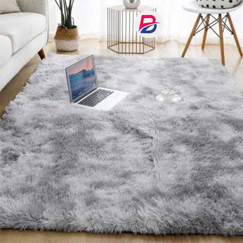Luxurious 5*6 Soft Fluffy Carpet-Light Grey