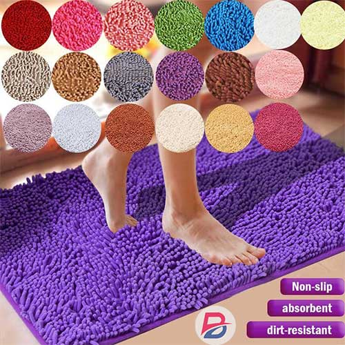 Microfiber Shaggy Cotton Bathroom Mats 50*80 - 12 colours