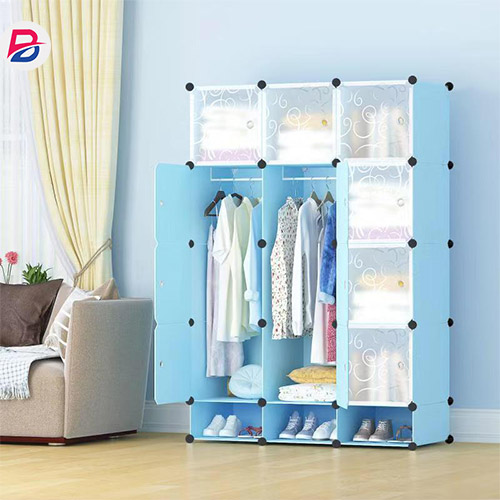 Modern portable 3pc plastic wardrobe