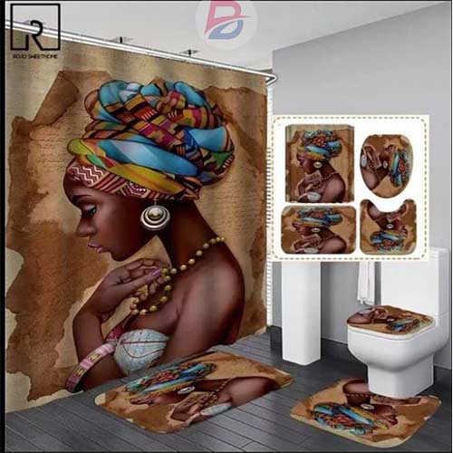 5piece african curtain toilet set