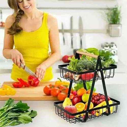 Multifunctional 2Tier Fruit Rack