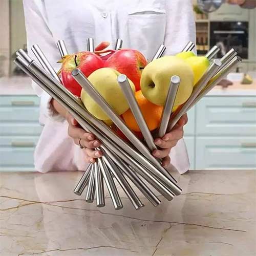 Adjustable Heavy Stainless steel fruit rack