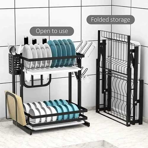 2Tier Foldable Dish Rack
