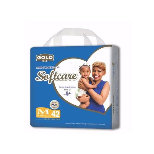 Softcare Baby Diapers Medium 6-9Kg Count 42pcs