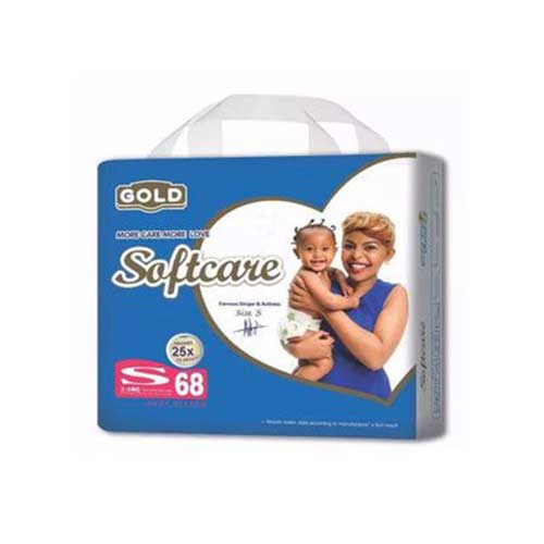 Softcare Gold Baby Diapers Jumbo Pack - Small 3-6Kg - 68pcs
