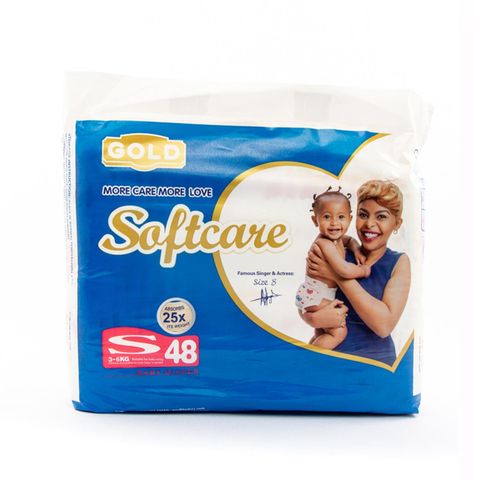 3-6Kg Softcare Gold Baby Diapers - Small - Count 48pcs