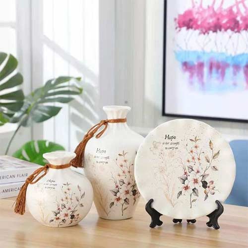4 pcs ceramic decor set