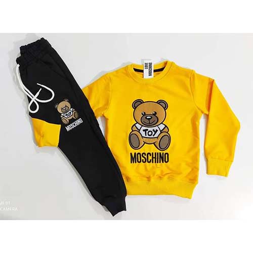 2pcs  Yellow unisex moschino set