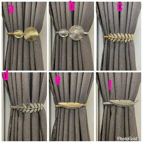 Spring curtain tiebacks