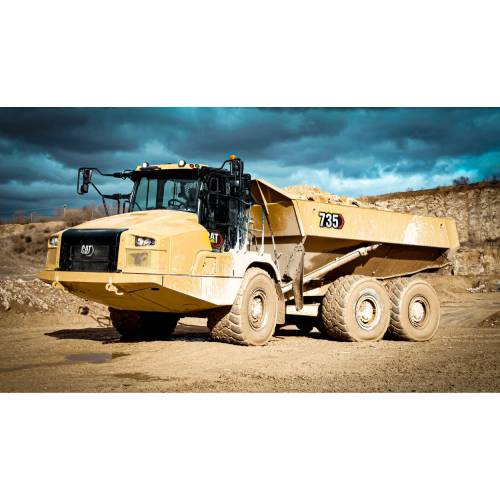 Cat | Caterpillar 735 Three Axle Articulated Truck