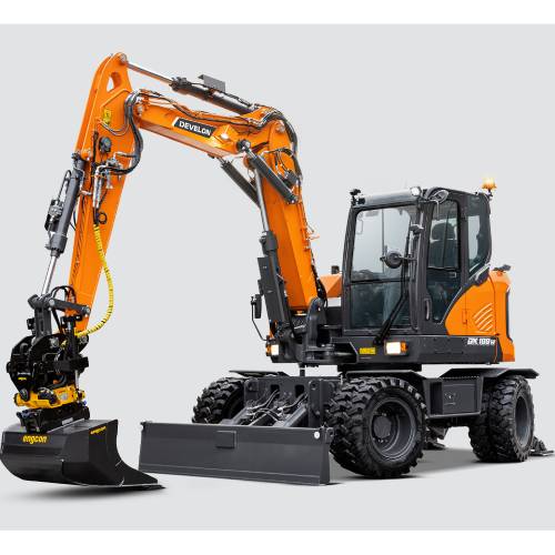 Develon DX100W-7 Mini Wheel Excavator