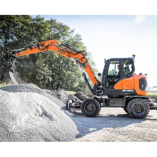 Develon DX100W-7 Mini Wheel Excavator